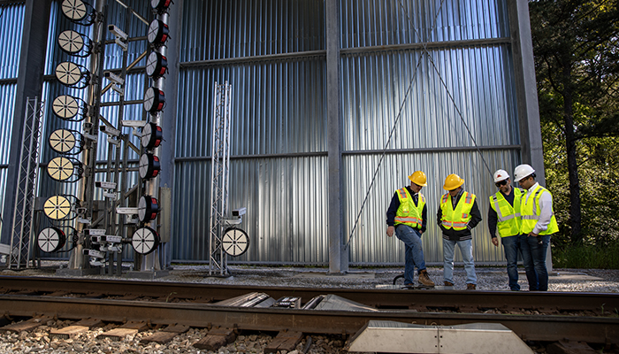 GTRI-designed digital train inspection portal near Jackson, Georgia