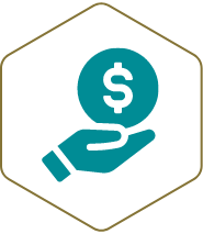 Icon graphic representing dollars