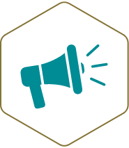 Icon graphic representing megaphone